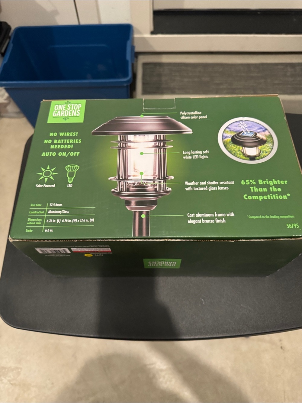 Bronze Solar LED Pathway Lights - Green Box - Picture 2 of 4